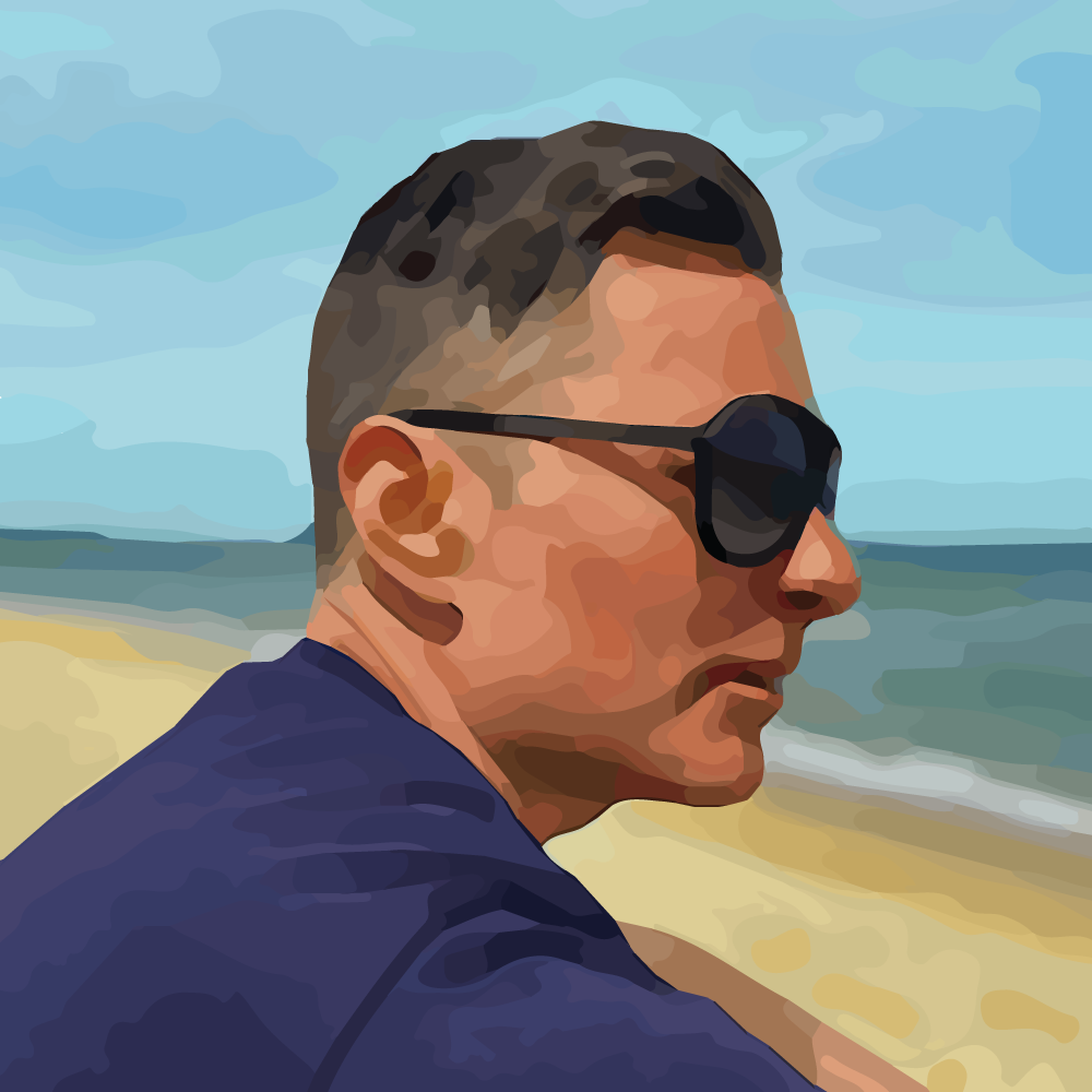 Jay on the beach